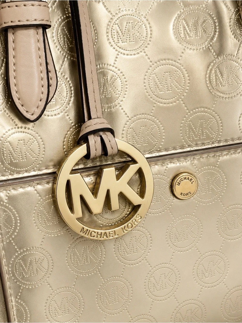 Michael Kors Metallic Gold Signature Tote
